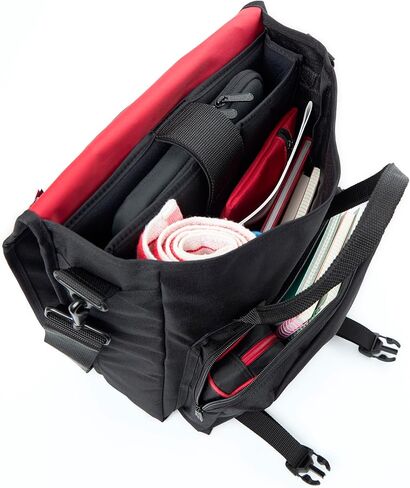 Manhattan Portage Commuter Laptop Bag 3-Way Carry Professional Messenger Backpack with 17" Padded Laptop Sleeve Dual Buckle Flap & Luggage Strap Hybrid Work & College Travel Bag in Saudi Arabia