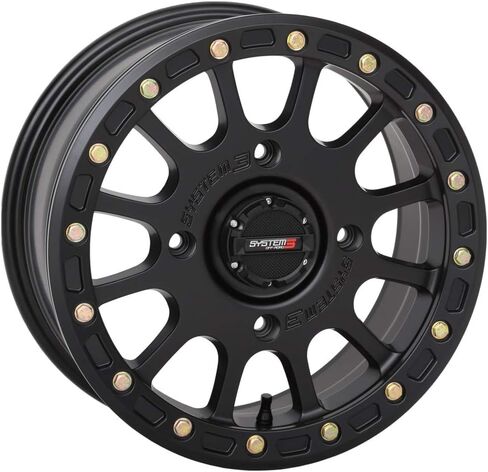 System 3 SB-5 Beadlock 14x7 ATV/UTV Wheel - Matte Black (4/137) 5+2 [14S3-5537] in Saudi Arabia