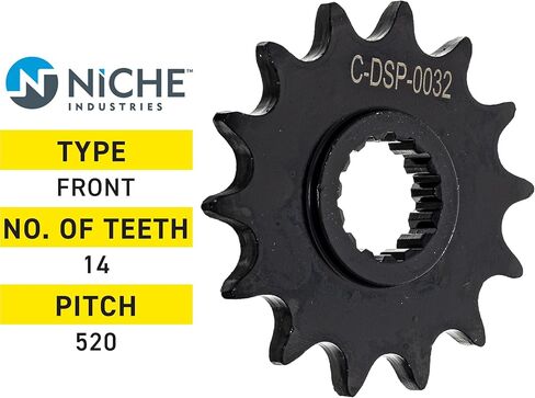 NICHE Drive Sprocket Chain Combo for KTM 250 EXC MXC 450 SXF SXS-F EXC-F 14 Rear 52 Tooth 520V O-Ring 118 Links in Saudi Arabia