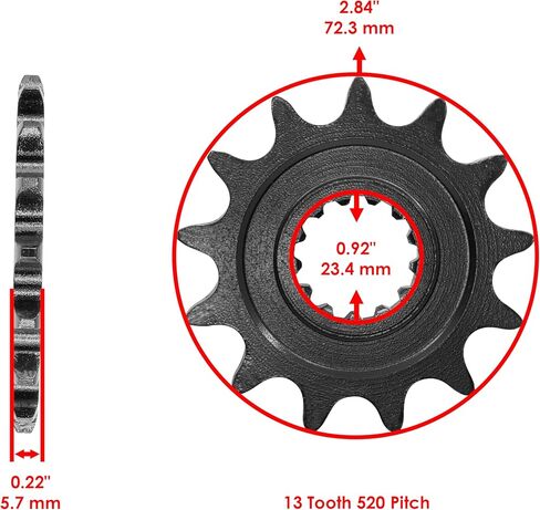 Caltric Drive Chain & Sprockets Kit Compatible with Kawasaki Kx450F 2006-2017 / Klx450R 2008-2016 in Saudi Arabia