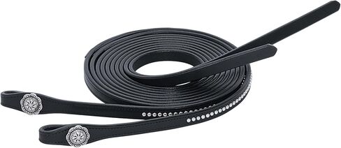 Weaver Leather Back In Barrel Rein, Black, Large in Kuwait