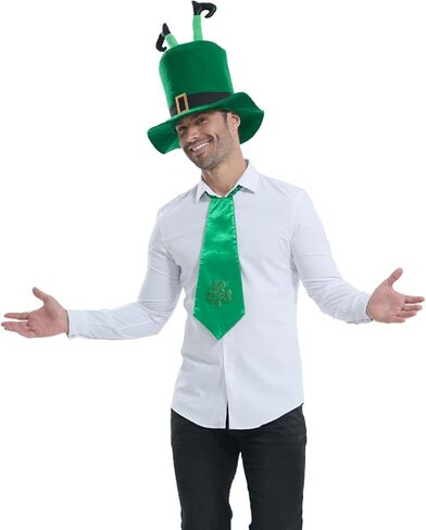 Seasons St. Patrick's Day Tie, Lucky Irish Green Necktie for Costume Accessories in Saudi Arabia