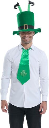 Seasons St. Patrick's Day Tie, Lucky Irish Green Necktie for Costume Accessories in Saudi Arabia