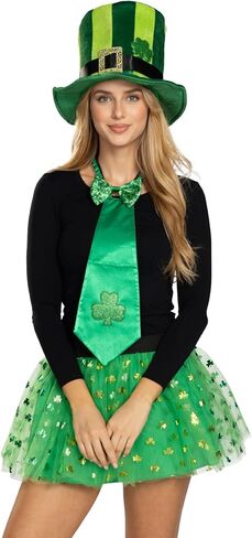 Seasons St. Patrick's Day Tie, Lucky Irish Green Necktie for Costume Accessories in Saudi Arabia