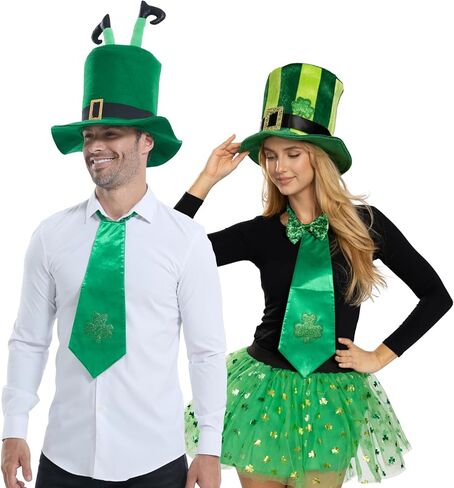 Seasons St. Patrick's Day Tie, Lucky Irish Green Necktie for Costume Accessories in Saudi Arabia