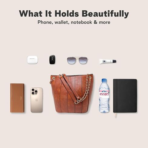 حقائب يد من الجلد النباتي البني من rofozzi للنساء، محفظة من الجلد الصناعي للنساء، محفظة كروس بمقبض علوي in Kuwait