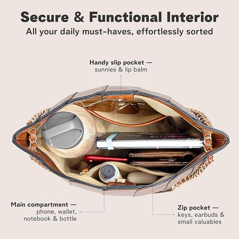 حقائب يد من الجلد النباتي البني من rofozzi للنساء، محفظة من الجلد الصناعي للنساء، محفظة كروس بمقبض علوي in Kuwait