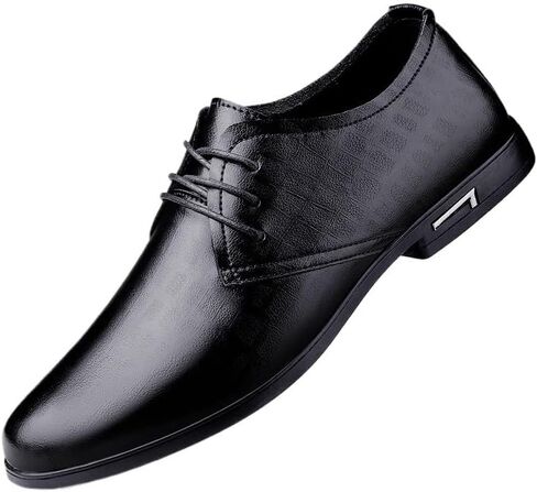 Men's Versatile Lace-up Business Dress Leather Shoes Low-top Round-toe Soft-soled Oxford Shoes Men Comfortable Breathable Shoes for Wedding Party Work in Saudi Arabia