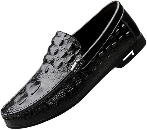 Shoes Men's Retro British Slip-on Loafers Comfortable Round-Toed Soft-Soled Oxford Shoes for Wedding Party Business Men Versatile Casual Shoes in Saudi Arabia