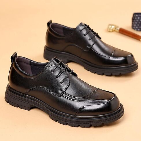 Men's Classic Lace-up Formal Oxfords Business Dress Shoes Patent Tuxedo Wedding Office Leather Shoes Leather Lined in Saudi Arabia