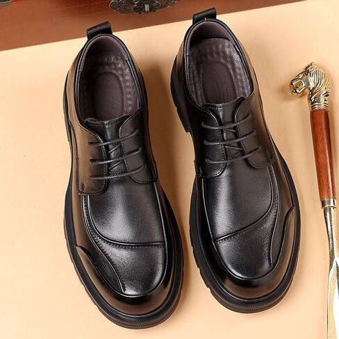 Men's Classic Lace-up Formal Oxfords Business Dress Shoes Patent Tuxedo Wedding Office Leather Shoes Leather Lined in Saudi Arabia