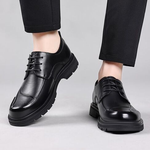 Men's Classic Lace-up Formal Oxfords Business Dress Shoes Patent Tuxedo Wedding Office Leather Shoes Leather Lined in Saudi Arabia