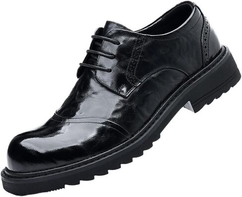 Men's Leather Formal Oxfords Classic Lace-up Comfortable Pointed Toe Dress Shoe Weddingfor Business Derby Shoes in Saudi Arabia