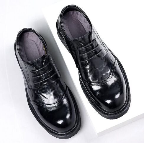 Men's Leather Formal Oxfords Classic Lace-up Comfortable Pointed Toe Dress Shoe Weddingfor Business Derby Shoes in Saudi Arabia