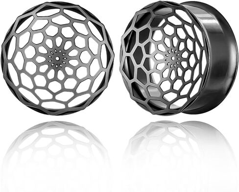 LADEMAYH Surgical Steel 00g (10mm) Plugs Tunnels Gauges for Ears, Hypoallergenic Stainless Steel 316L Ear Piercing Gauges Earrings Body Jewelry for Women & Men in Kuwait