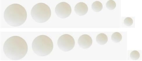 14 قطعة من قابس زر البطن من السيليكون على شكل كروي و100 قطعة من رقعة زر البطن القابلة للتنفس، كرات زر البطن الناعمة المريحة، 7 أحجام مختلفة على شكل كرة مع مادة ممتازة (أبيض) in Kuwait