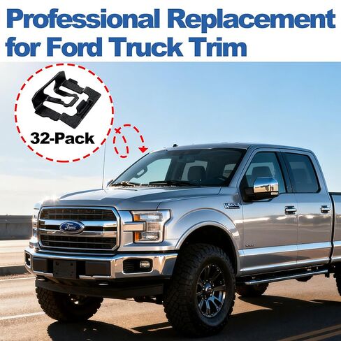32-Pack مقاطع قولبة للزجاج الأمامي لشاحنة Ford F100 F150 F250 F350 # C5ZZ-6543413-B 0269550 in Kuwait