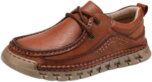 Shoes Men's Fashionable Thick-soled Lace-up Casual Shoes Low-top Soft-soled Non-slip Oxford Shoes Men Versatile Breathable Shoes for Travel Driving in Saudi Arabia