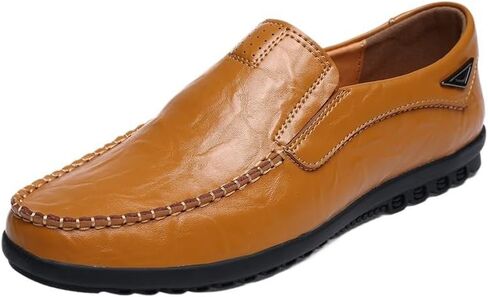 Shoes Men's Business Casual Slip-on Loafers Flat Heel Round Toe Soft Sole Oxford Shoes for Wedding Party Work Men Comfortable Versatile Shoes in Saudi Arabia