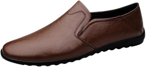 Men's Casual Slip-on Shoes flat-heeled Round-toe Rubber Shoes Breathable Versatile Soft-soled Comfortable Shoes for Men in Saudi Arabia