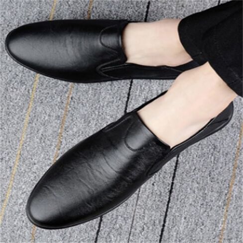 Men's Casual Slip-on Shoes flat-heeled Round-toe Rubber Shoes Breathable Versatile Soft-soled Comfortable Shoes for Men in Saudi Arabia