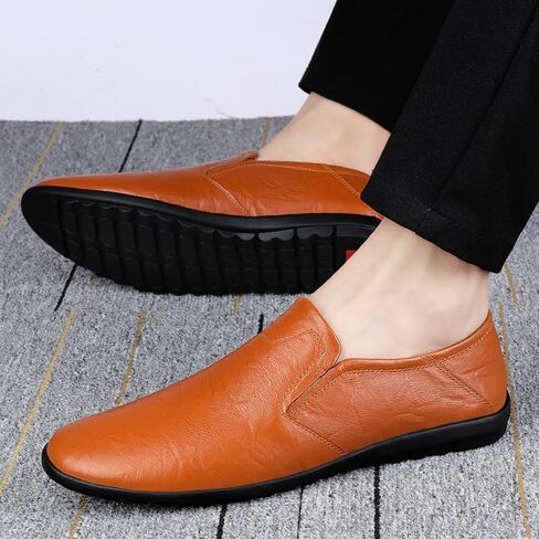 Men's Casual Slip-on Shoes flat-heeled Round-toe Rubber Shoes Breathable Versatile Soft-soled Comfortable Shoes for Men in Saudi Arabia