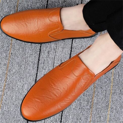 Men's Casual Slip-on Shoes flat-heeled Round-toe Rubber Shoes Breathable Versatile Soft-soled Comfortable Shoes for Men in Saudi Arabia