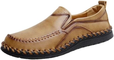 Men's Slip-on Loafers Shoes British Oxford Shoes Round Toe flat Bottom Non-slip wear-resistant Comfortable Breathable All-match Casual Shoes for Men in Saudi Arabia