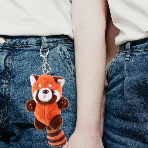 Plush Panda Keychain Soft Stuffed Animal Pendant for Bags Purses Backpacks Adorable Panda Charm Hanging Ornament Gift in Saudi Arabia