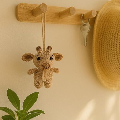 مكتب الماعز أو ديكور المنزل، سحر السيارة، زخرفة حيوانات أميجورومي اللطيفة المصنوعة يدويًا من الكروشيه لمرآة الرؤية الخلفية، هدية فريدة لمحبي الحيوانات، نمط مزرعة مصنوع يدويًا in Kuwait