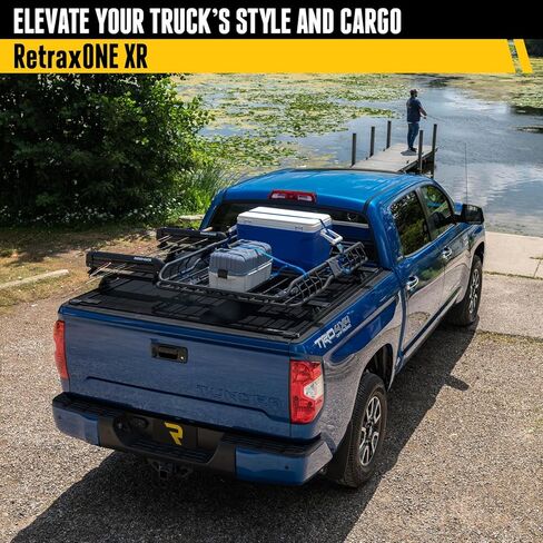 غطاء تونيو لسرير الشاحنة القابل للسحب من RealTruck RetraxONE XR | ت-60831 | يناسب 2007 - 2021 Toyota Tundra CrewMax 5' 7" Bed (66.7") in Saudi Arabia