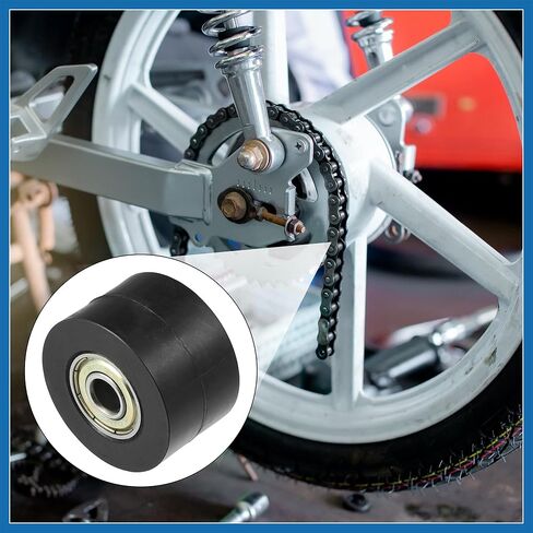 8mm Drive Chain Pulley Roller Slider Tensioner Wheel Guide for Street Bike Motorcycle ATV Black Item Replacement in Saudi Arabia