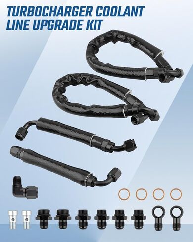 Turbocharger Coolant Line Upgrade Kit Fit for Ford F-150 EcoBoost 3.5L 2011-2016 for Expedition 2015-2017 for Transit 2013-2019 Fit for Lincoln Navigator 2015-2017 in Saudi Arabia