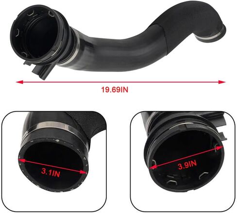 طقم خرطوم أنبوب منفذ المبرد التوربيني المطور HC3Z-6F073-B متوافق مع 2017-2019 Ford F-250 F-350 Super Duty 6.7L Powerstroke in Saudi Arabia