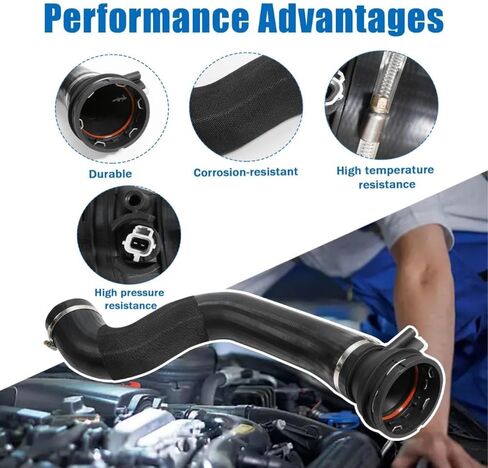 طقم خرطوم أنبوب منفذ المبرد التوربيني المطور HC3Z-6F073-B متوافق مع 2017-2019 Ford F-250 F-350 Super Duty 6.7L Powerstroke in Saudi Arabia