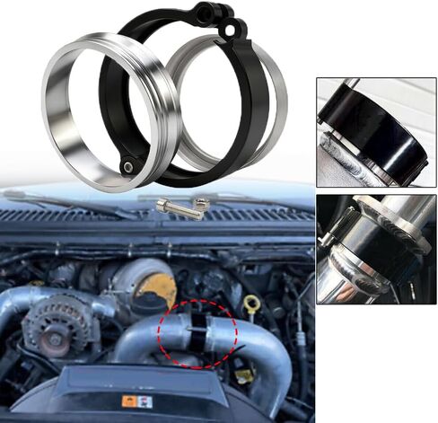 Hex Autoparts 4 بوصة V-Band Clamp سريع الإصدار - 102 مم مشبك أنابيب مبرد داخلي من الألومنيوم مع شفة - لمدخل التوربو وأنابيب المبرد الداخلي وأنظمة العادم in Saudi Arabia