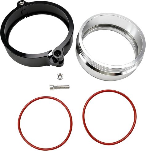 Hex Autoparts 4 بوصة V-Band Clamp سريع الإصدار - 102 مم مشبك أنابيب مبرد داخلي من الألومنيوم مع شفة - لمدخل التوربو وأنابيب المبرد الداخلي وأنظمة العادم in Saudi Arabia