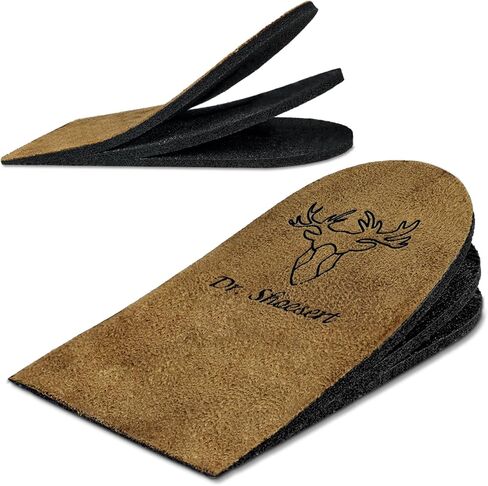 دكتور شوسيرت، رفع إسفين للكعب لتقويم العظام قابل للتعديل لاختلافات طول الساق، نعال لزيادة الارتفاع لالتهاب وتر العرقوب، وألم الكعب، وأكواب وسادة للكعب لمحفز الكعب (صغير (عبوة من 2)، بني) in Kuwait