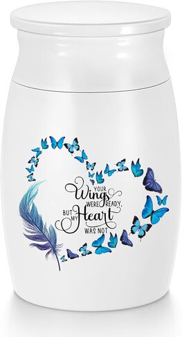 Small Urns for Human Ashes 3 Inches Mini Urn Aluminium Memorial Small Keepsake Urn Butterfly Mini Cremation Funeral Urn Ashes Holder in Saudi Arabia