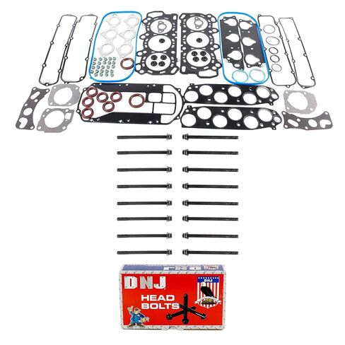 DNJ HGB2601 مجموعة حشية رأس الأسطوانة مع مجموعة مسامير الرأس لـ 2000-2003 Acura CL MDX TL 3.2L-3.5L V6 24V SOHC 3210cc in Kuwait