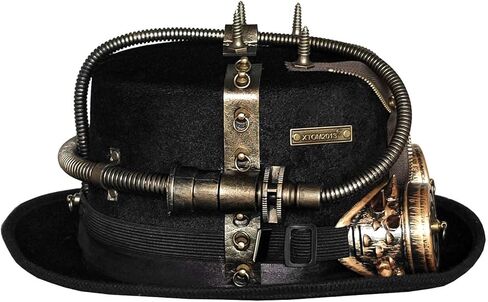 قبعة Steampunk للرجال للحفلات التنكرية Gears مع نظارات سوداء in Saudi Arabia