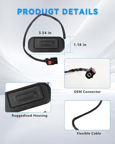 22862011 OEM، مفتاح تحرير فتحة صندوق الأمتعة الخلفي لـ GMC Terrain Chevy Equinox 2010 2011 2012 2013 2014 2015 2016 2017، استبدل زر مفتاح تحرير باب الأمتعة الخلفي in Saudi Arabia