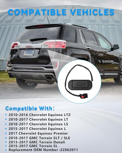 22862011 OEM، مفتاح تحرير فتحة صندوق الأمتعة الخلفي لـ GMC Terrain Chevy Equinox 2010 2011 2012 2013 2014 2015 2016 2017، استبدل زر مفتاح تحرير باب الأمتعة الخلفي in Saudi Arabia