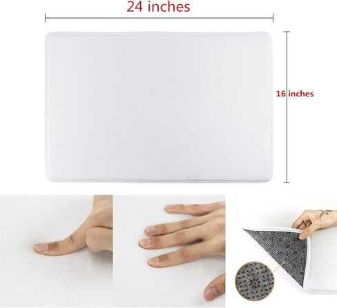 Rainbow Frost Six Siege، سجادة دش الحمام ممسحة غير قابلة للانزلاق، سجادة أرضية ماصة للسجاد سجادة أرضية ديكور منزلي لسجادة غرفة نوم المطبخ، 40.64 سم × 60.96 سم in Kuwait