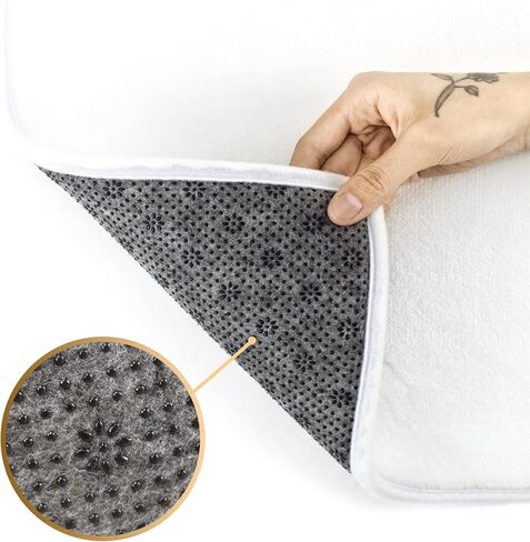 Rainbow Frost Six Siege، سجادة دش الحمام ممسحة غير قابلة للانزلاق، سجادة أرضية ماصة للسجاد سجادة أرضية ديكور منزلي لسجادة غرفة نوم المطبخ، 40.64 سم × 60.96 سم in Kuwait