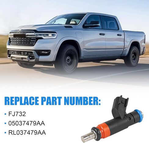 FJ732 Fuel Injectors Compatible with Hemi 5.7L 6.1L Compatible with 2011-2018 Ram 1500 2500 3500 2006-2019 Dodge Charger 2009-2019 Durango 2005-2008 Magnum 2006-2019 Jeep Grand Cherokee 4 Holes 8 PCS in Saudi Arabia