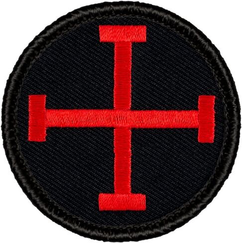 Potent Cross Patch - 2" Diameter Round Embroidered Patch in Saudi Arabia