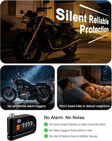 قفل فرامل قرص الدراجة النارية، أقفال دراجة نارية مضادة للسرقة، أمان عالي، قفل فرامل عجلة مكون من 4 أرقام، سبيكة مقاومة للماء مع كابل تذكير ومفاتيح للدراجات النارية، والدراجات الإلكترونية، والدراجات البخارية، والدراجات الجبلية in Kuwait