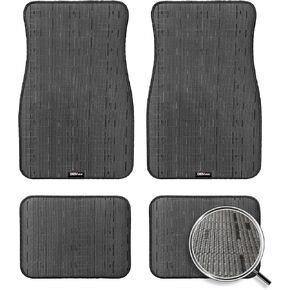 Waterproof Universal Car Floor Mats, Enduro Car Floor Mats Fit for SUV, Vans, Sedans, Trucks, Strong Polymer Thread Car Mats Full Set Accessories, Black in Saudi Arabia