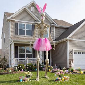 مجموعة ملابس هيكل عظمي بطول 3 قطع بطول 12 قدم، زي على طراز العم الوطني مع قبعة علوية للنجوم، ومعطف خلفي، ولحية بيضاء للديكور الخارجي للهالوين بهيكل عظمي عملاق، وديكور الحديقة في الرابع من يوليو in Kuwait